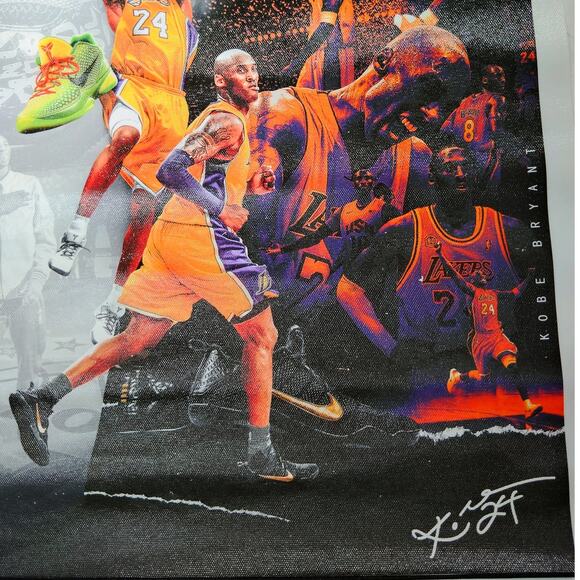 Kobe Bryant Black Mamba Poster – Basketball Canvas Print 12x18" (Unframed) - Picture 3 of 4